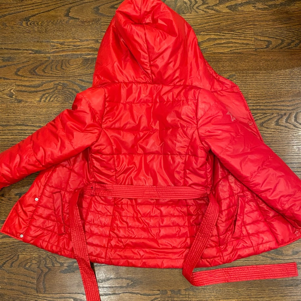 Tommy Hilfiger Girls Red Puffer Jacket, Size YL (12-14) - Picture 2 of 5